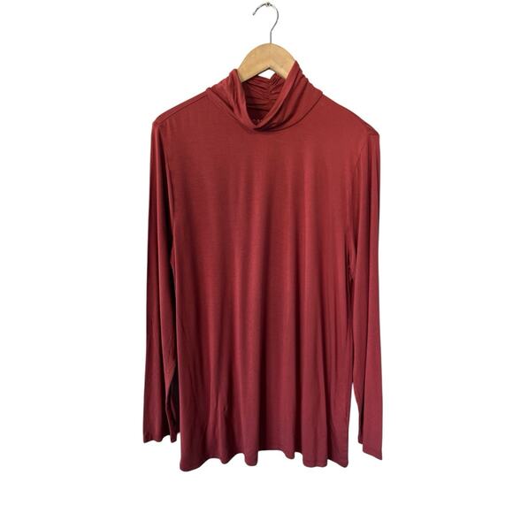 Soft Surroundings Bronco Red Light Weight Turtleneck Large - Picture 1 of 4